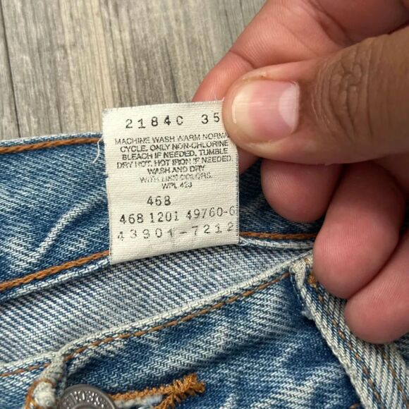 Vintage 90s Levi's 468XX Red Tab Denim Jeans Size 34X30 - Picture 6 of 6